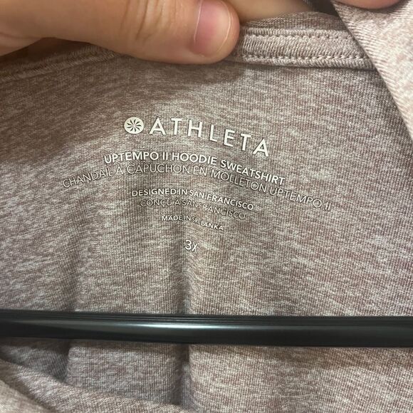 Athleta Uptempo II Hoodie Jersey Knit Lightweight Sweatshirt Size 3X - Picture 6 of 11